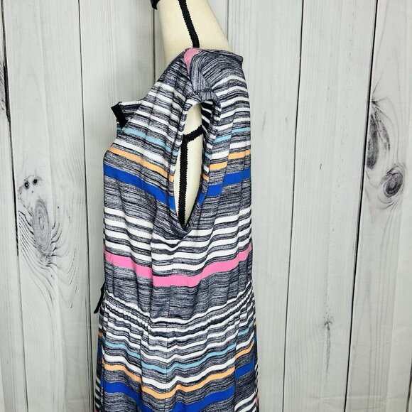 T by Talbots Women's Dress Striped Drawstring T-Shirt Sleeveless Sz Petite XL - Picture 6 of 10
